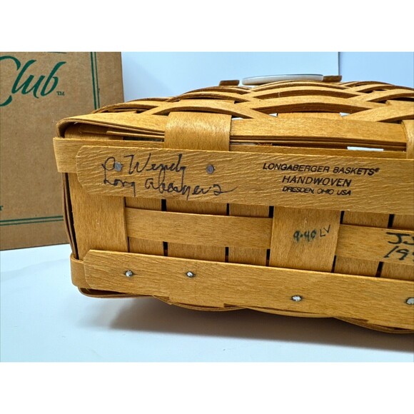Longaberger 1996 Collectors Club Charter Member Basket Combo FAMILY SIGNED - Picture 16 of 16